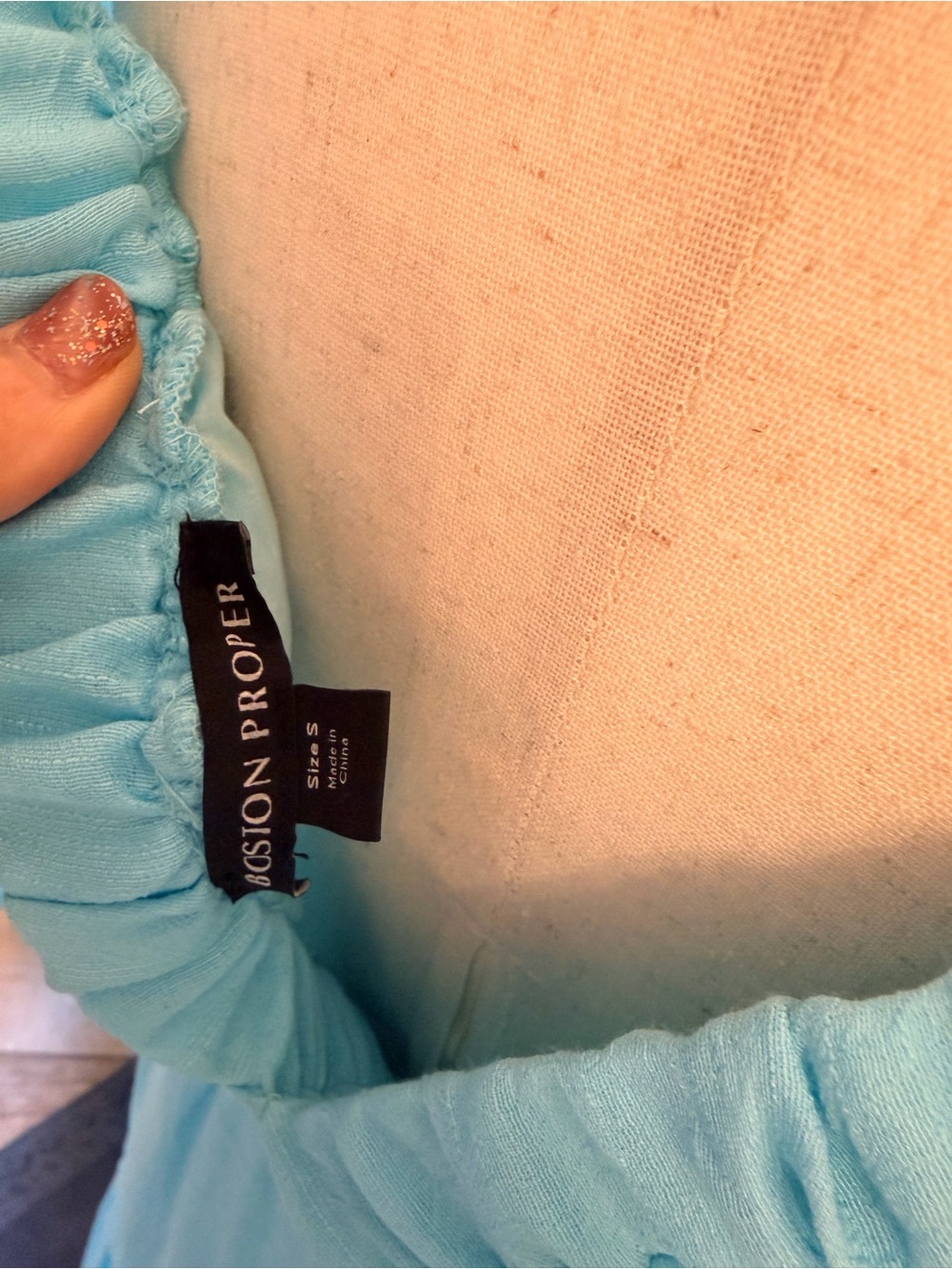 NWT Boston Proper Aqua Tiered Maxi Dress with V-Neck Summer Goddess Lightweight - Picture 7 of 12